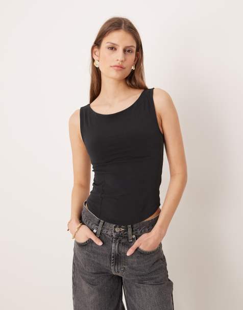 Free People iconic tank in black - view 1