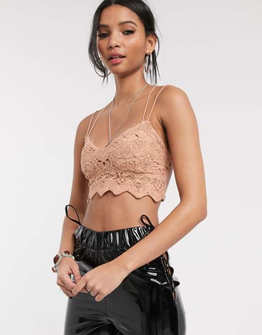 Free People Ilektra bralette in beige, Women's Fashion, Tops, Sleeveless on  Carousell