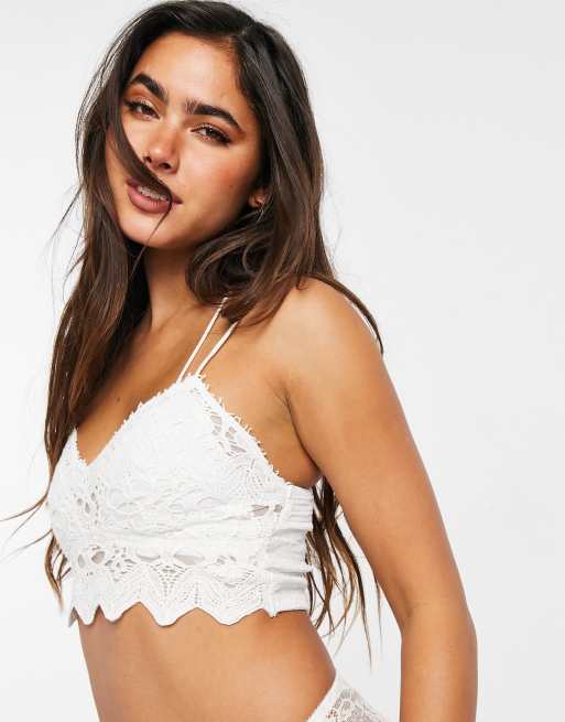 Free People Ilektra bralette in white