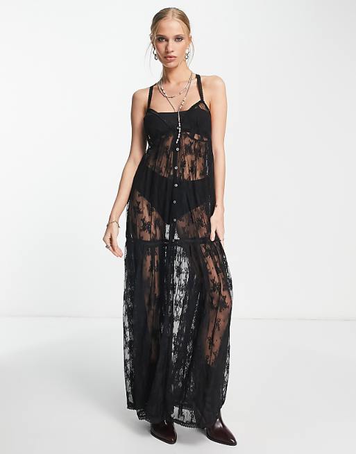 free people black maxi dress PEOPLE: ADELLA everywhere maxi from our free Fillyboo Free People Black Floral