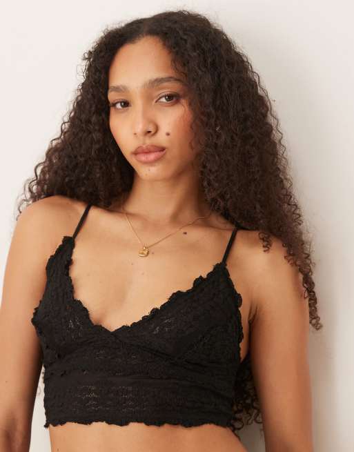 Free People Intimately FP amina lace bralette in black, 3 of 4