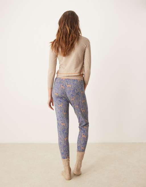 Free People Intimately FP chill evening fairisle pajamas in midnight, 4 of 4