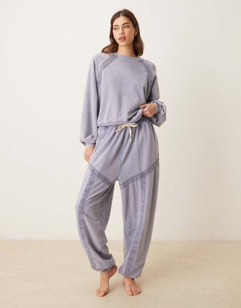 Free People Intimately FP couch club pyjama set in early night combo - MBLUE - view 1