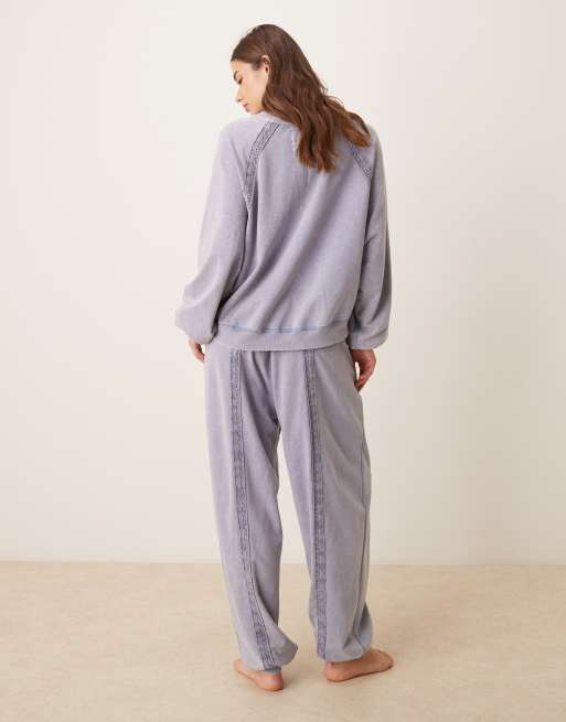 Free People Intimately FP couch club pyjama set in early night combo - MBLUE, 2 of 4