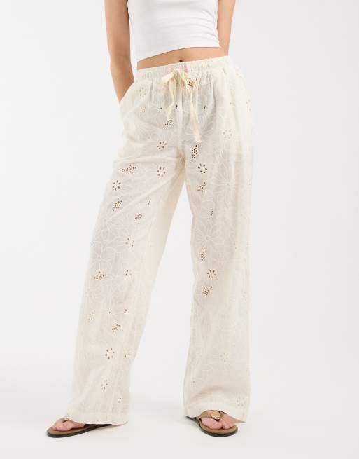 Free People Intimately FP Day Drift pull on pants in white alyssum, 2 of 5