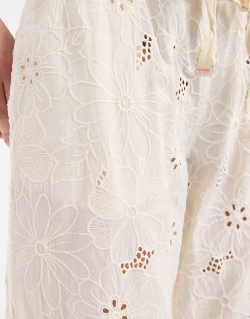 Free People Intimately FP Day Drift pull on pants in white alyssum, 4 of 5