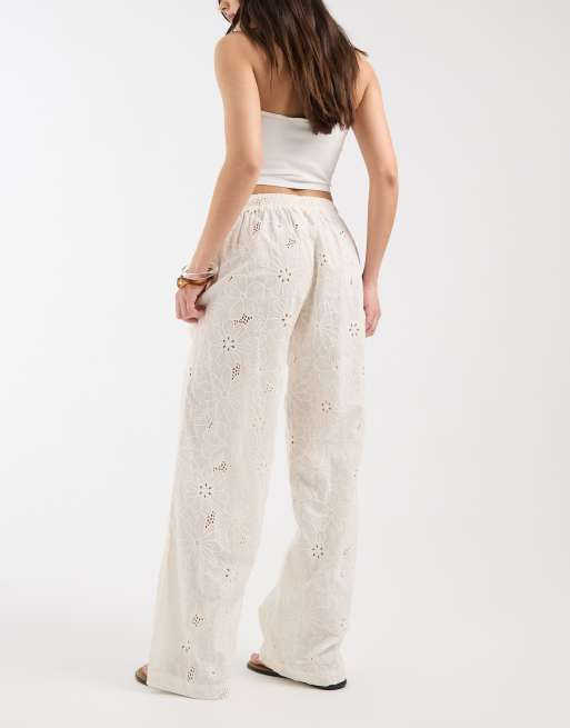 Free People Intimately FP Day Drift pull on pants in white alyssum, 5 of 5