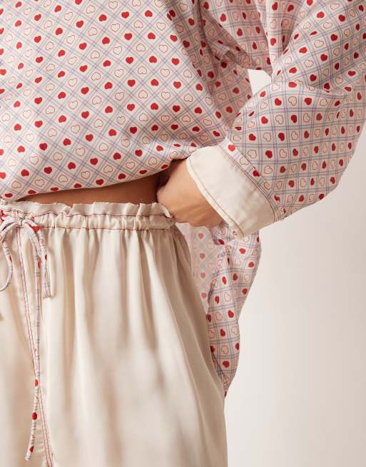 Free People - Intimately FP Dreamy Days - Pigiama con stampa di cuori, 2 di 4