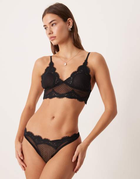 Free People Intimately FP Fiona g-streng i sort - BLACK - view 1