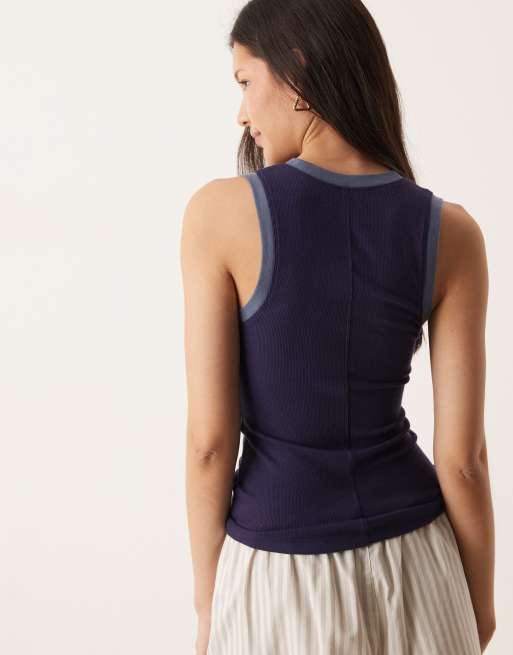 Free People Intimately FP longer days tank top in peacoat - MBLUE, 3 of 4