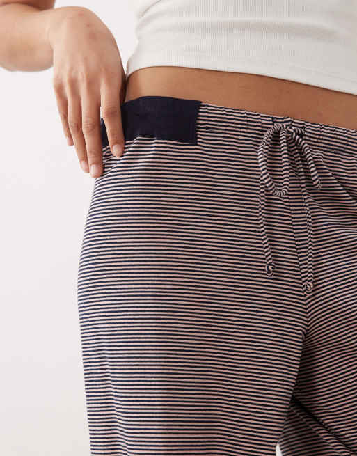 Free People Intimately FP out and about low rise wide leg trouser in peach combo - BROWN, 3 of 4
