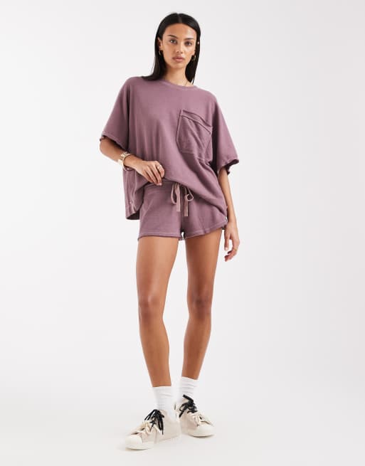Free People Intimately FP pyjamasshorts i eldberry tea purple som del av set - lila, 2 av 5