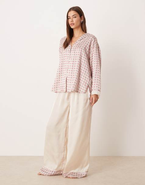 Free People Intimately FP pyjamassæt med hjerteprint - rød - view 1