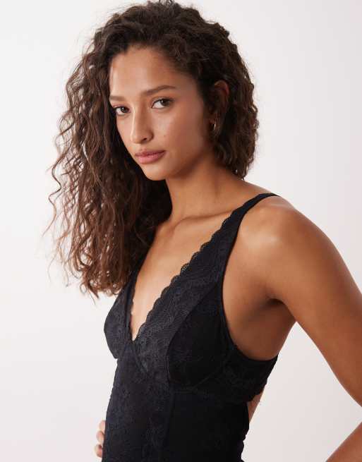 Free People Intimately FP say you love me bodysuit in black - BLACK, 2 of 4