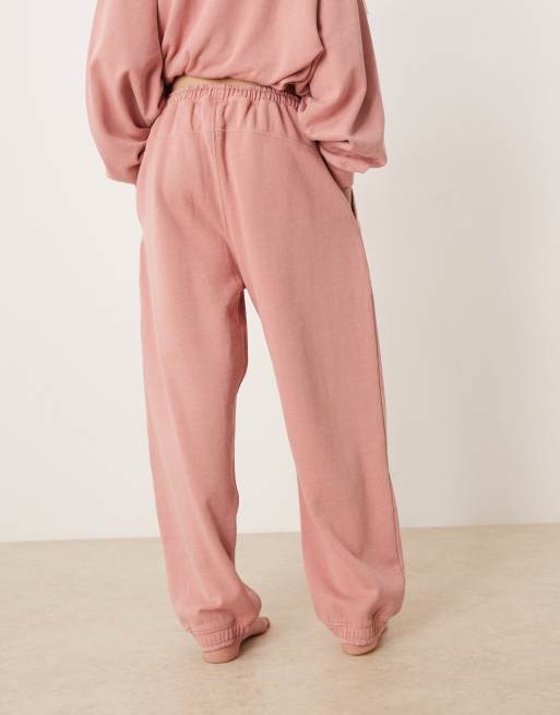 Free People Intimately FP slow it down mysig jogger med vida ben i rose dawn - rosa, 3 av 4