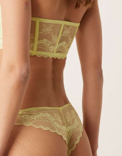 Free People Intimately FP spring fever thong in lime kiwi - LGREEN, 4 of 4