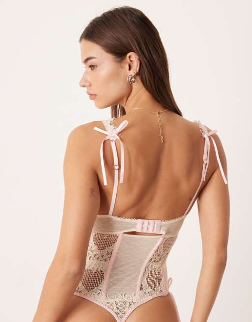 Free People Intimately FP sweet love bodysuit in ivory - IVORY, 3 of 3