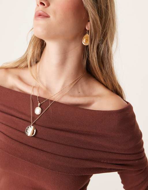 Free People iris foldover layering top in cocoa, 4 of 4