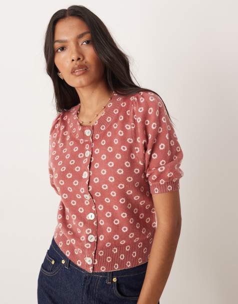 Free People isla pattern cardigan in daisy combo