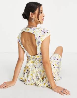 Free People It Takes Two floral wrap dress in cream