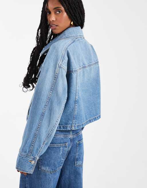 Free People Jacke mit seitlichem Verschluss in River Wash, 4 von 4