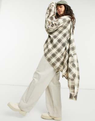 free people checkered fleece