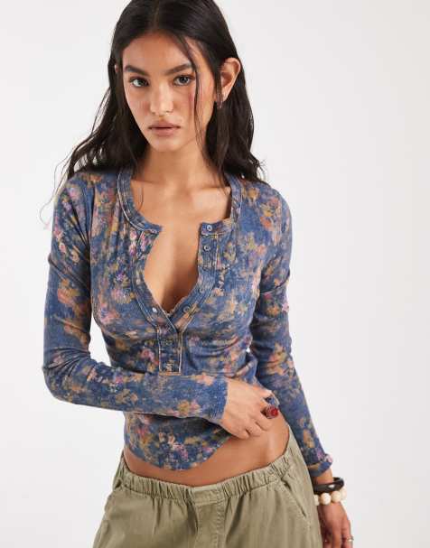 Free People jamie henley long sleeve top in floral print - view 1