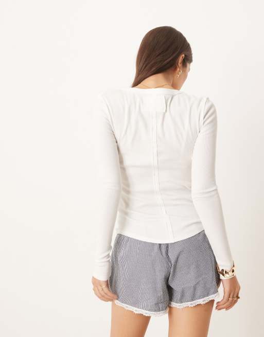 Free People jamie henley long sleeve top in ivory, 3 of 4