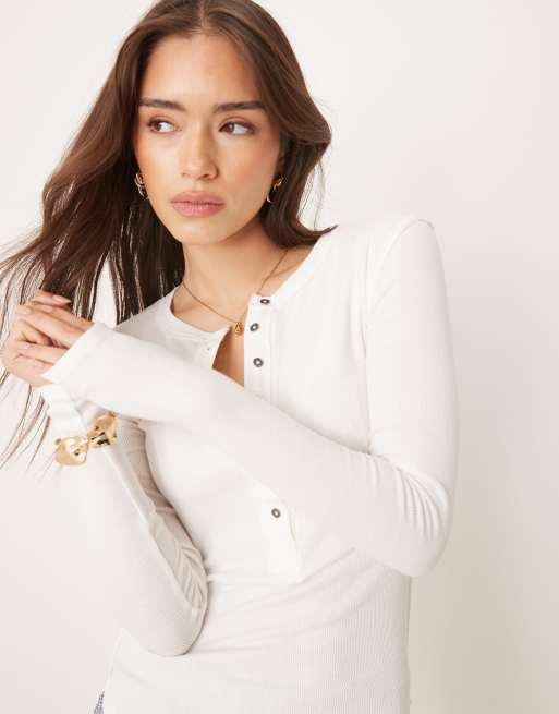 Free People jamie henley long sleeve top in ivory, 4 of 4