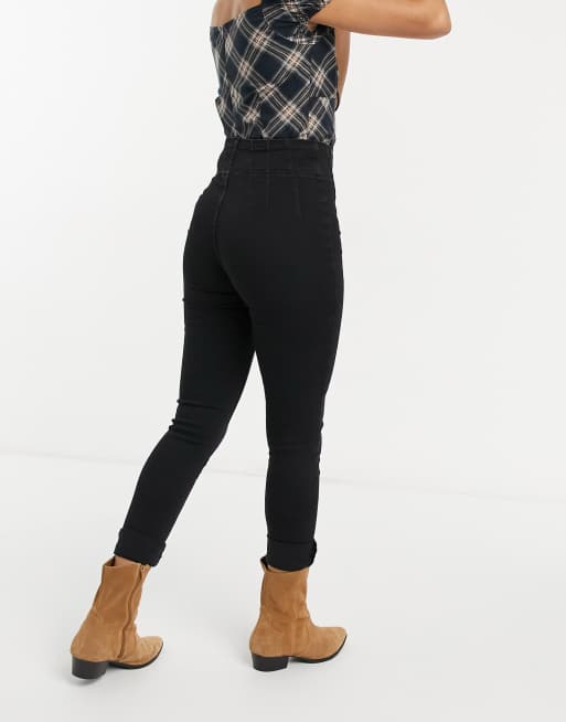 Free People – Jayde – Czarne jeansy o obcisłym kroju, 2 z 4