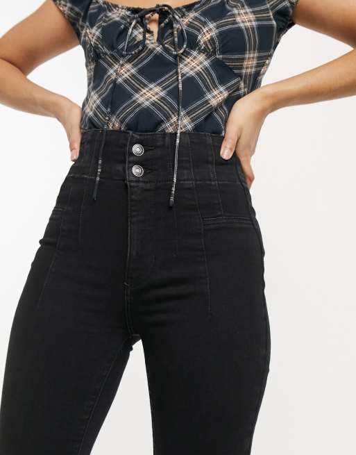 Free People – Jayde – Czarne jeansy o obcisłym kroju, 3 z 4