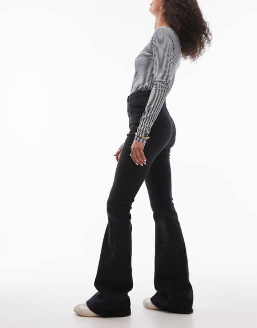 Free People jayde high rise skinny flare in washed black, 3 of 5
