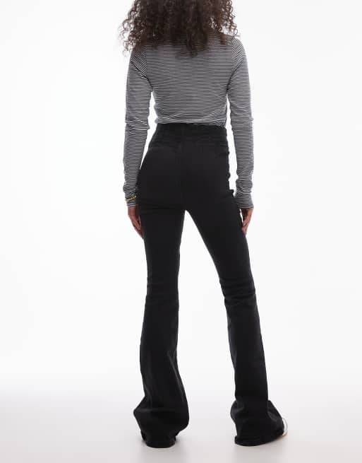Free People – Jayde – Svarta, extra smala och utsvängda byxor med hög midja, 2 av 5