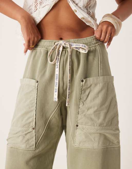 Free People - Jet Set - Pantalon en maille à enfiler - Vert huile, 4 de 5