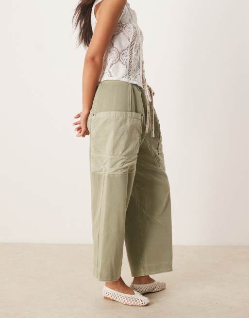 Free People - Jet Set - Pantalon en maille à enfiler - Vert huile, 5 de 5