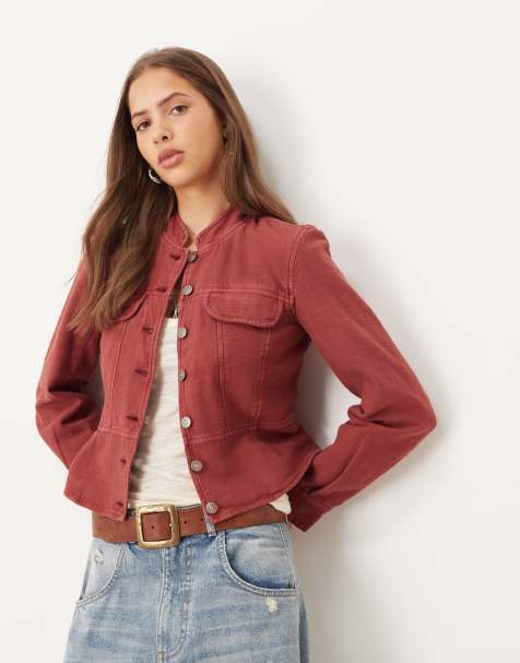 Free People jocelyn jacket in red