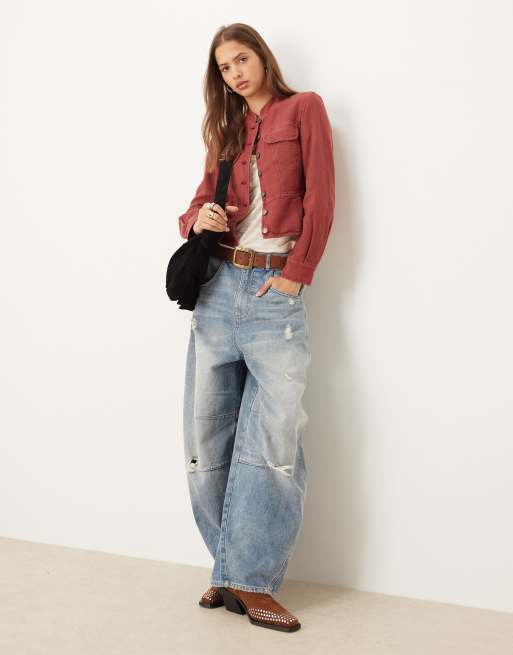 Free People Jocelyn jacket in red