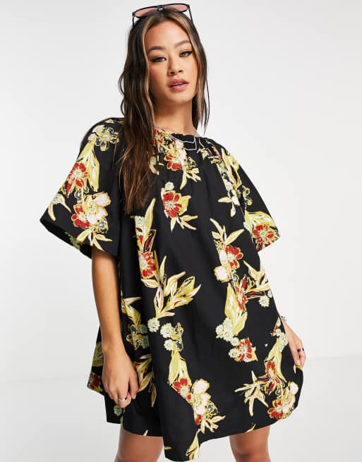 Free People – Jodie – Czarna tunika z nadrukiem, 4 z 4