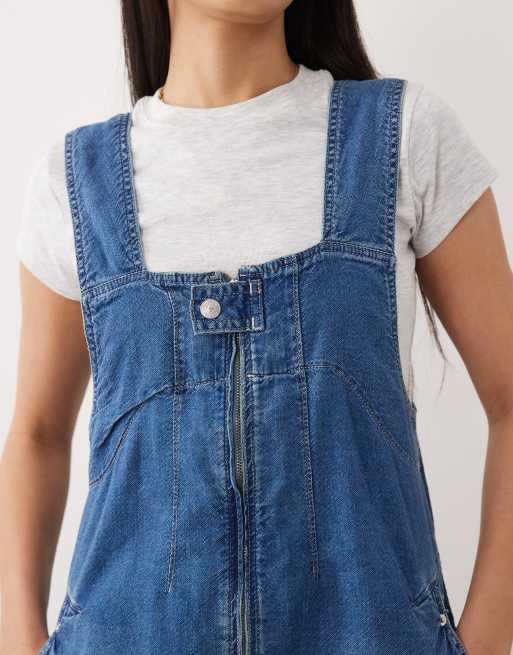 Free People - Jude - Makkelijke playsuit in licht indigo, 4 van 4
