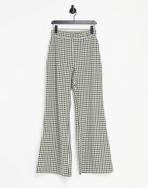 Free People Jules Pantalon carreaux Vert