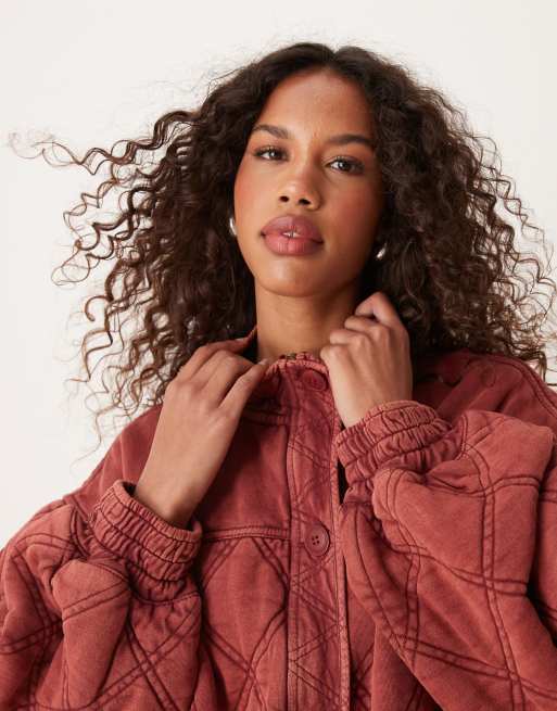 Free People burgundy Puffer Hood Quilted Dickey. Poppy Packable Puffer Jacket | Free People main image 4