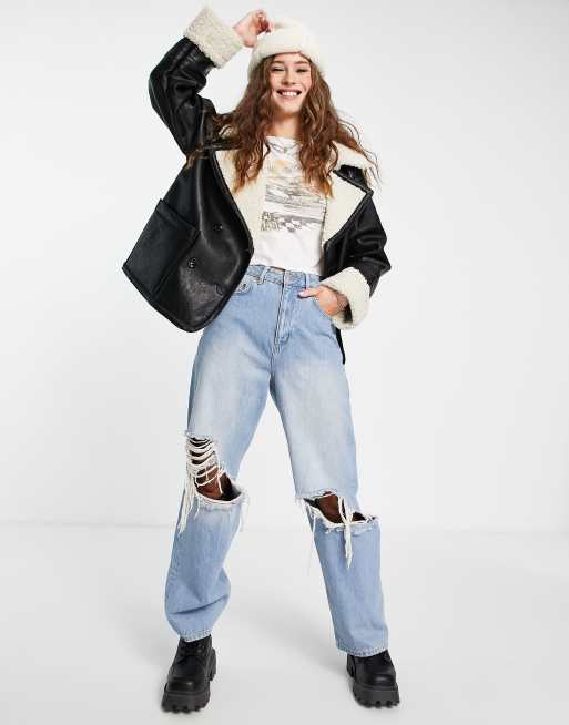 Free People - Kaja - Caban en similicuir - Noir, 4 de 4