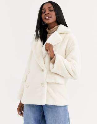 Free People Kate Faux Fur Teddy Coat cream ModeSens