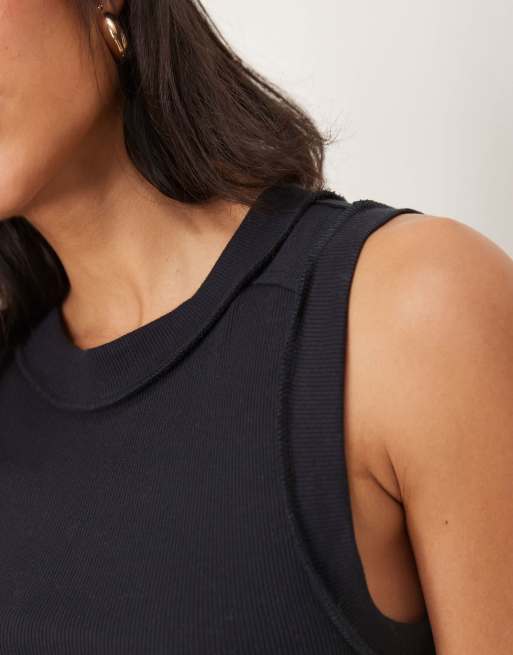 Free People kate tank top in black, 3 of 4