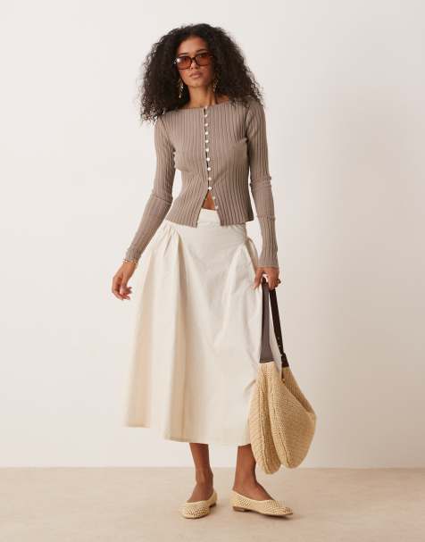 Free People katia maxi skirt in tea