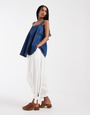 Free People Katie Denim Tunic In Blue