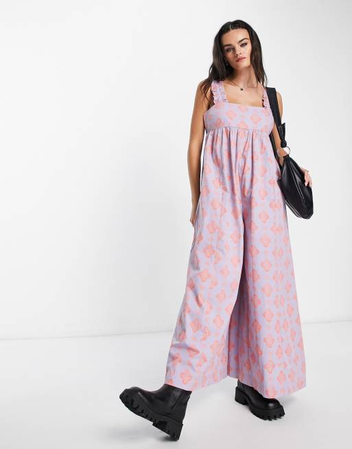 Free People Katya Printed Jumpsuit〜後ろリボンがポイント〜 Free People Katya printed jumpsuit in multi | ASOS