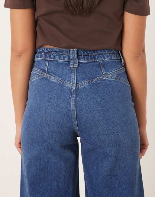 Free People kellee high rise palazzo in navy blue, 5 of 5