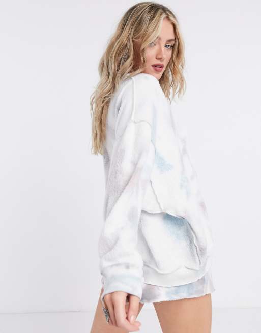 Free People – Kelly – Blått batikmönstrat mysset i två delar, 2 av 4