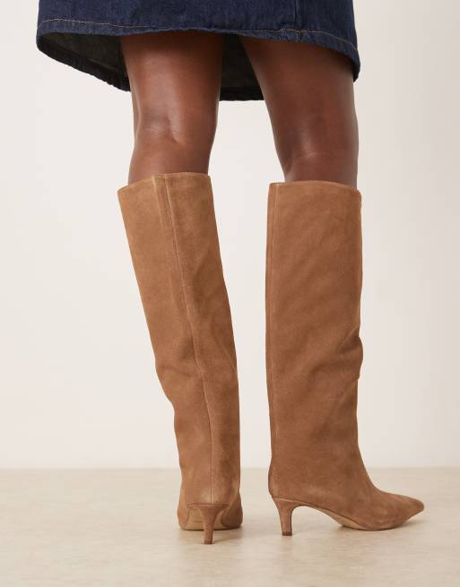 Free People kiki classic kitten heel suede boots in tan, 2 of 4